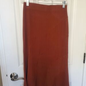 OGL Elegant Rust Skirt Brushed Soft Fabric